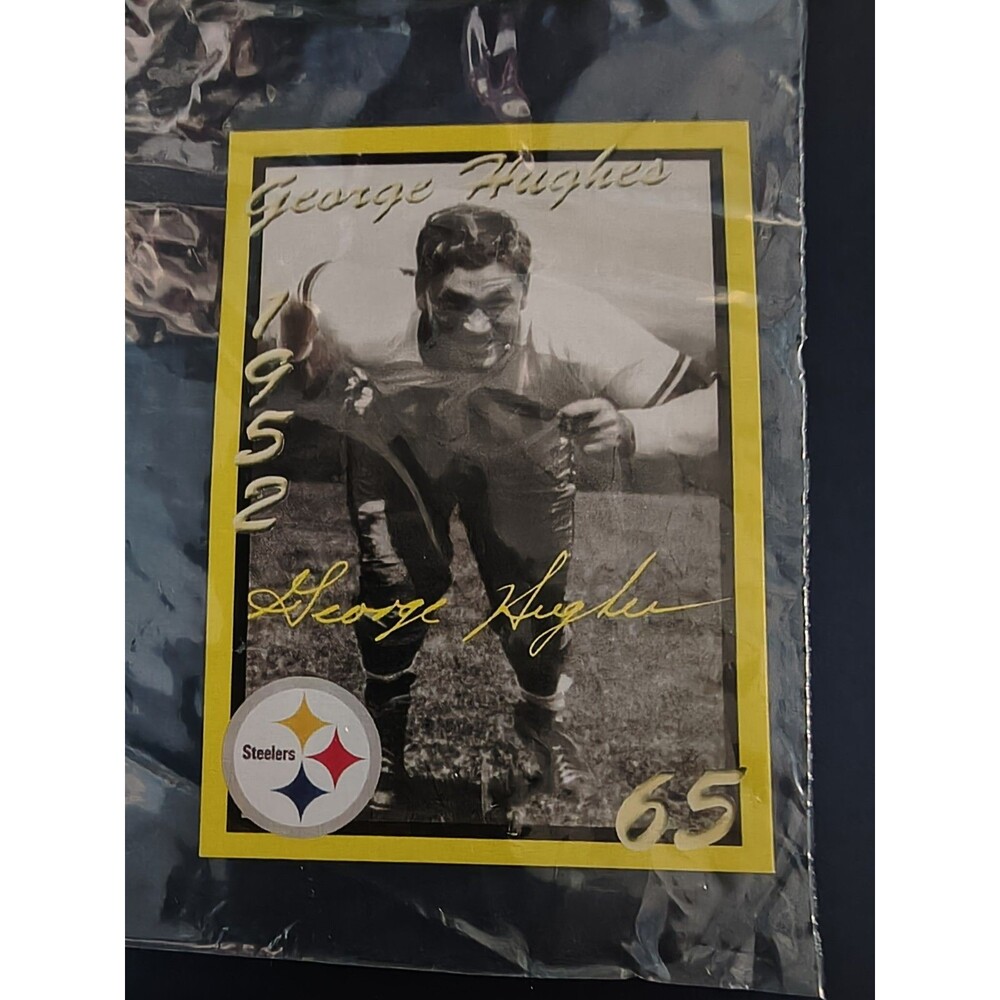 George Hughes Autographed Card #65 Pittsburgh Steelers 1950s ProBowl GuardTackle